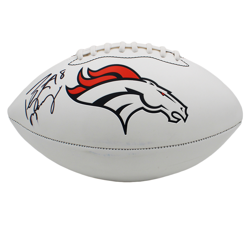 Peyton Manning Signed Denver Broncos Embroidered White NFL Football - Image 3
