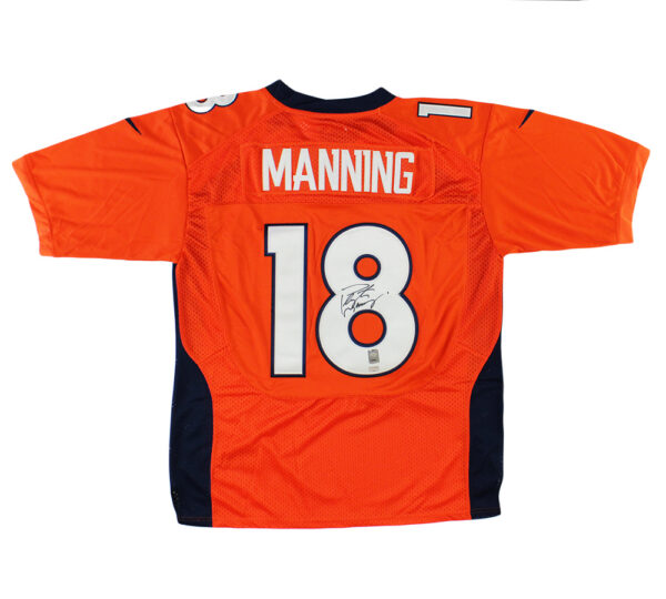 Peyton Manning Signed Denver Broncos Nike Authentic Orange NFL Jersey ...
