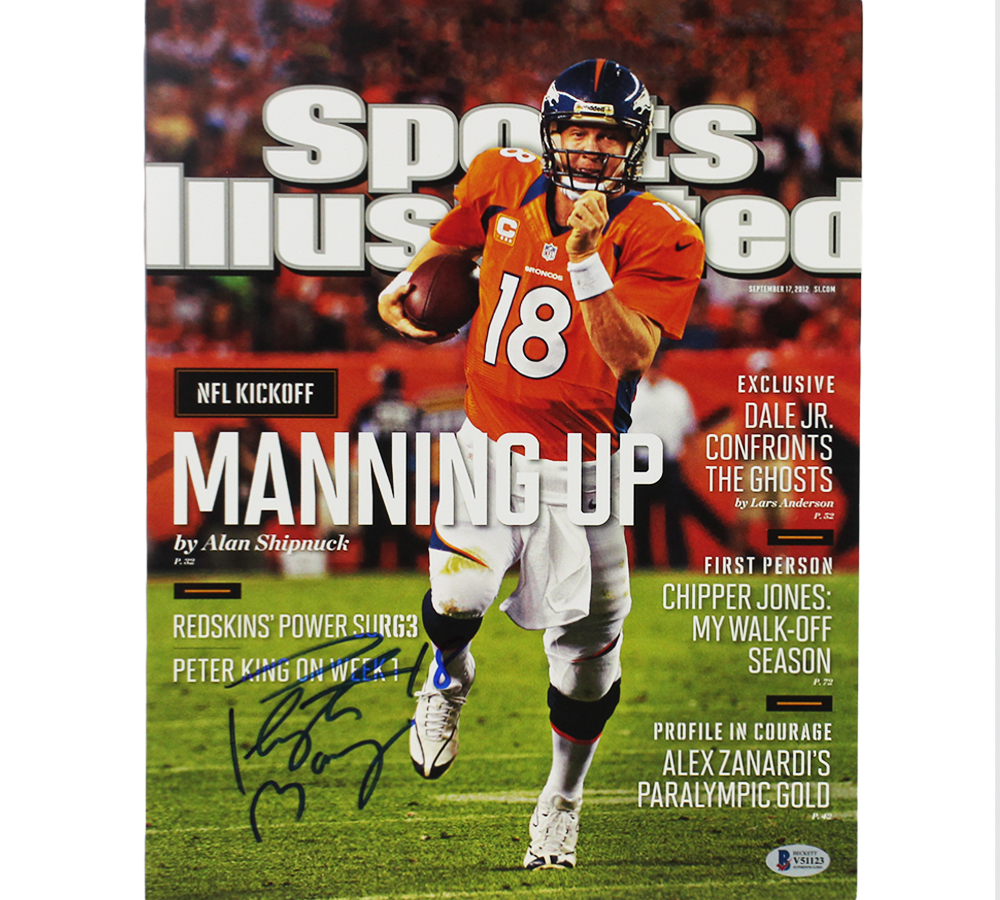 Peyton Manning Signed Denver Broncos Unframed Sports Illustrated Magazine
