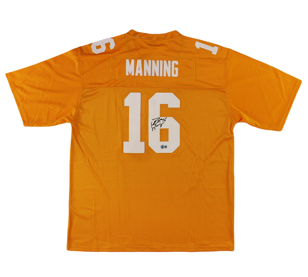 Peyton Manning Signed Tennessee Volunteers Mitchell and Ness Authentic Orange NCAA Jersey