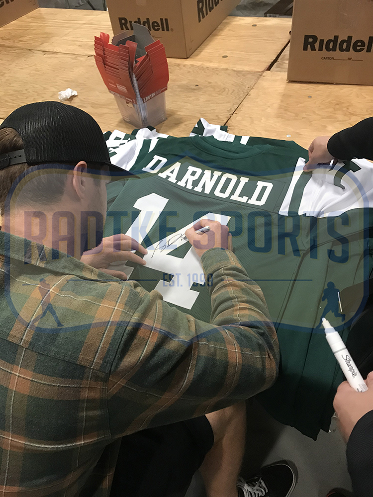 Sam Darnold Signed Seattle Custom Blue Jersey - Image 3