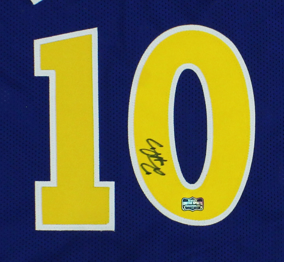 Tim Hardaway Sr. Signed Golden State Custom Blue Jersey - Image 2