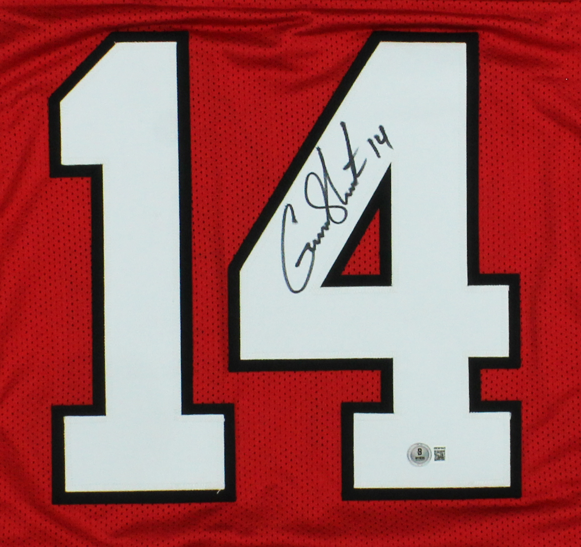 Gunner Stockton Signed UGA Custom Red Jersey - Image 2
