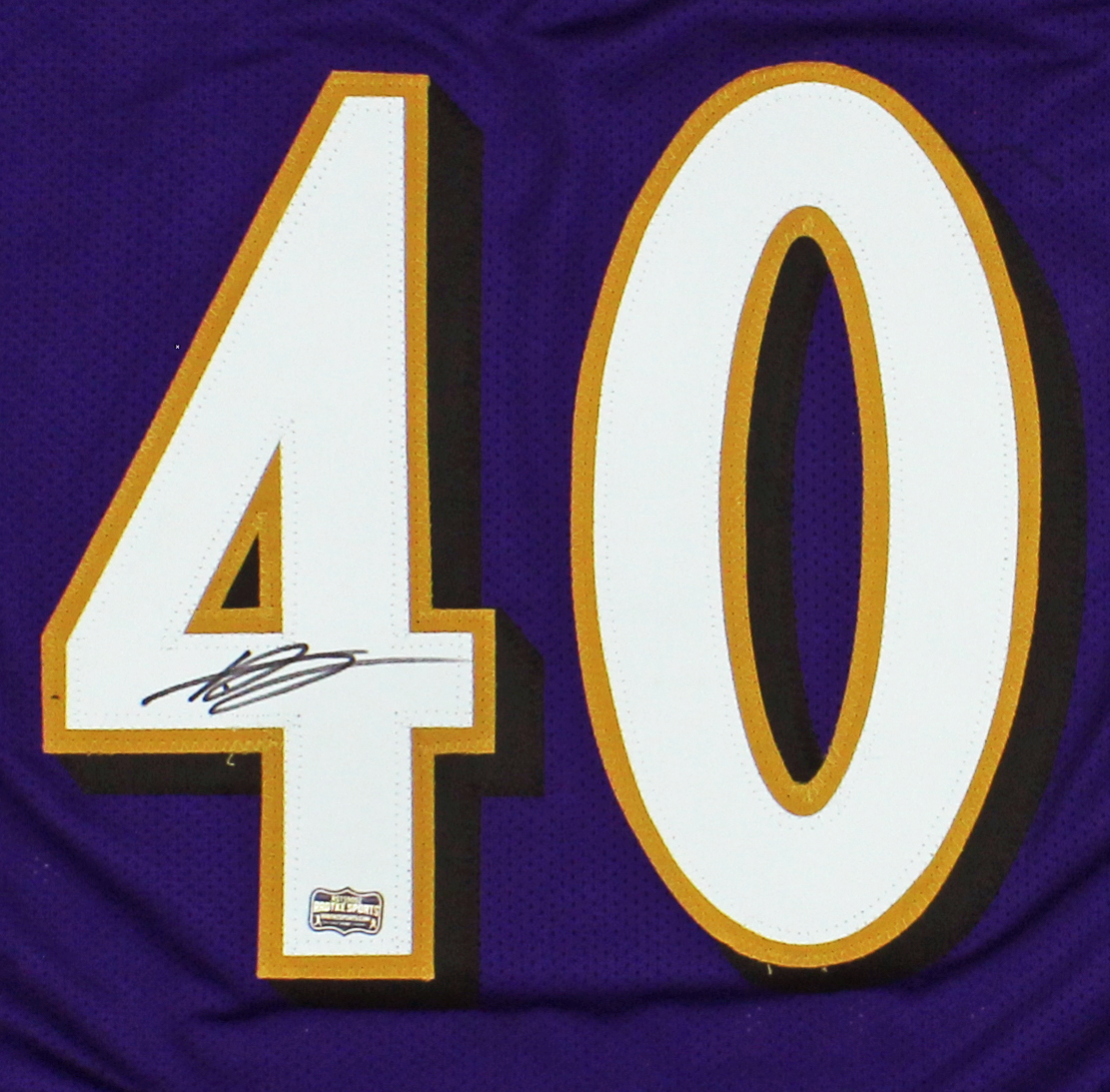 Teddye Buchanan Signed Baltimore Custom Purple NFL Jersey - Image 2