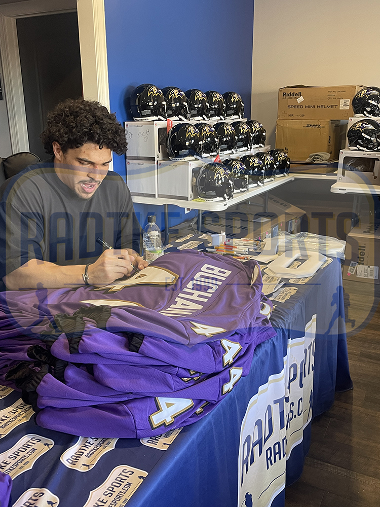 Teddye Buchanan Signed Baltimore Custom Purple NFL Jersey - Image 3