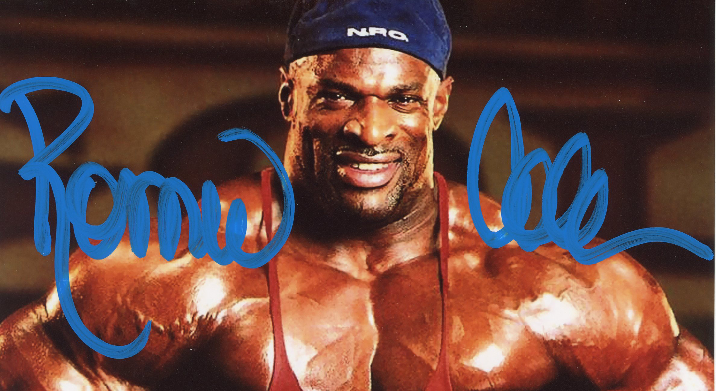 Ronnie Coleman Signed Unframed 8 x 10 Bodybuilding Photo-Red Shirt - Image 2