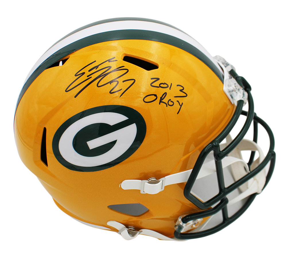 Eddie Lacy Signed Green Bay Packers Speed Full Size NFL Helmet with "2013 OROY" Inscription