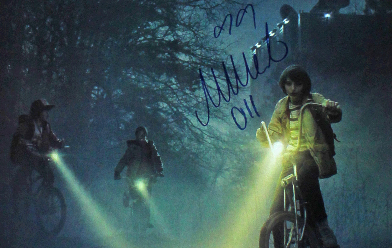 Millie Bobby Brown Signed Stranger Things Framed Full Size Poster With "Eleven" Inscription - Image 2