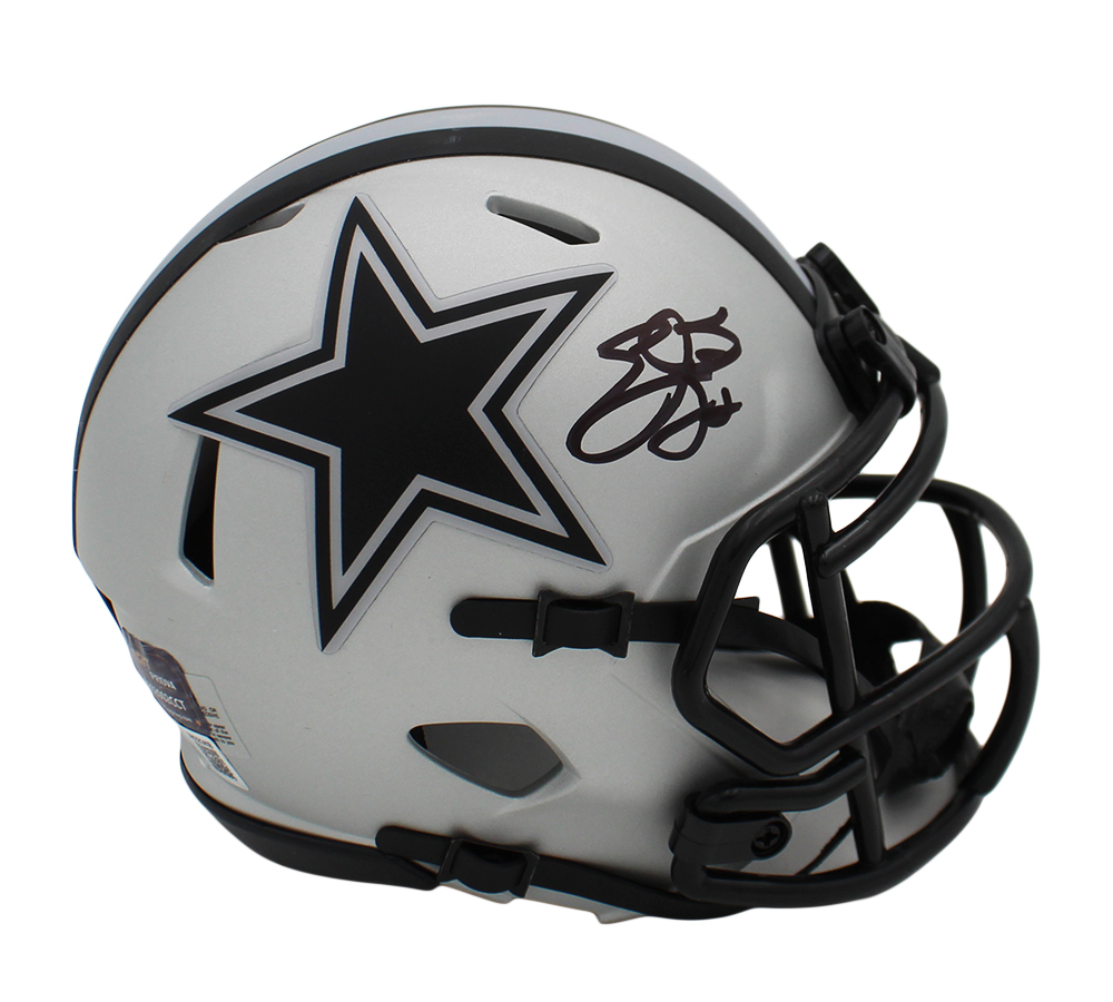 Emmitt Smith Signed Dallas Cowboys Speed Rave NFL Mini Helmet