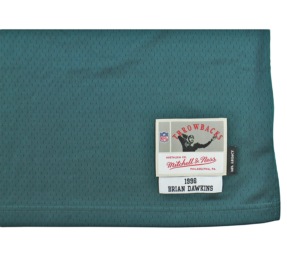 Brian Dawkins Signed Philadelphia Eagles Mitchell & Ness 1996 Green NFL Jersey - Beckett Authenticated - Image 4