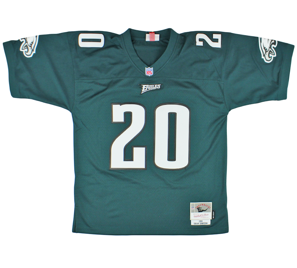 Brian Dawkins Signed Philadelphia Eagles Mitchell & Ness 1996 Green NFL Jersey - Beckett Authenticated - Image 3