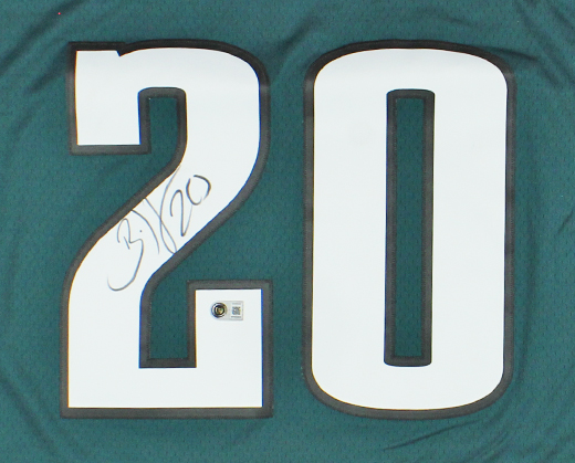 Brian Dawkins Signed Philadelphia Eagles Mitchell & Ness 1996 Green NFL Jersey - Beckett Authenticated - Image 2