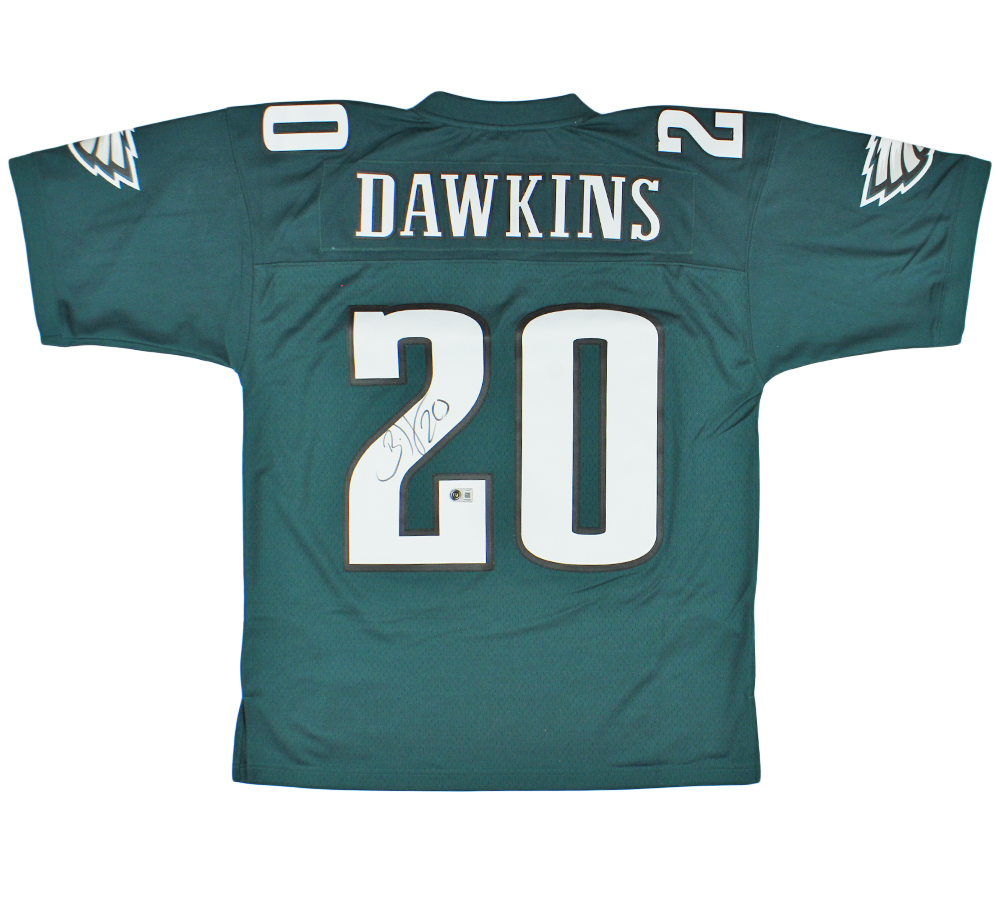 Brian Dawkins Signed Philadelphia Eagles Mitchell & Ness 1996 Green NFL Jersey - Beckett Authenticated