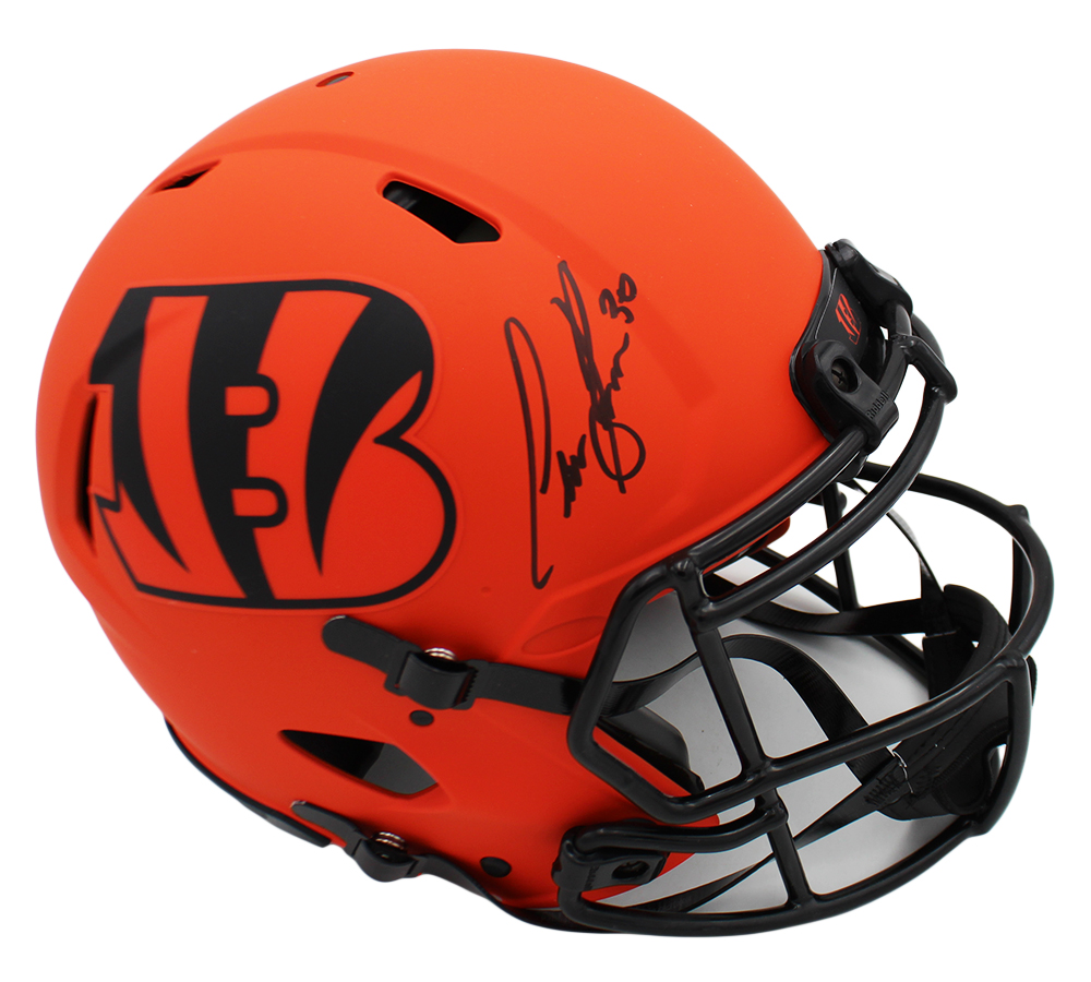 Chase Brown Signed Cincinnati Bengals Speed Authentic Rave NFL Helmet