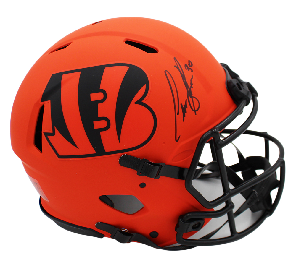 Chase Brown Signed Cincinnati Bengals Speed Authentic Rave NFL Helmet - Image 2