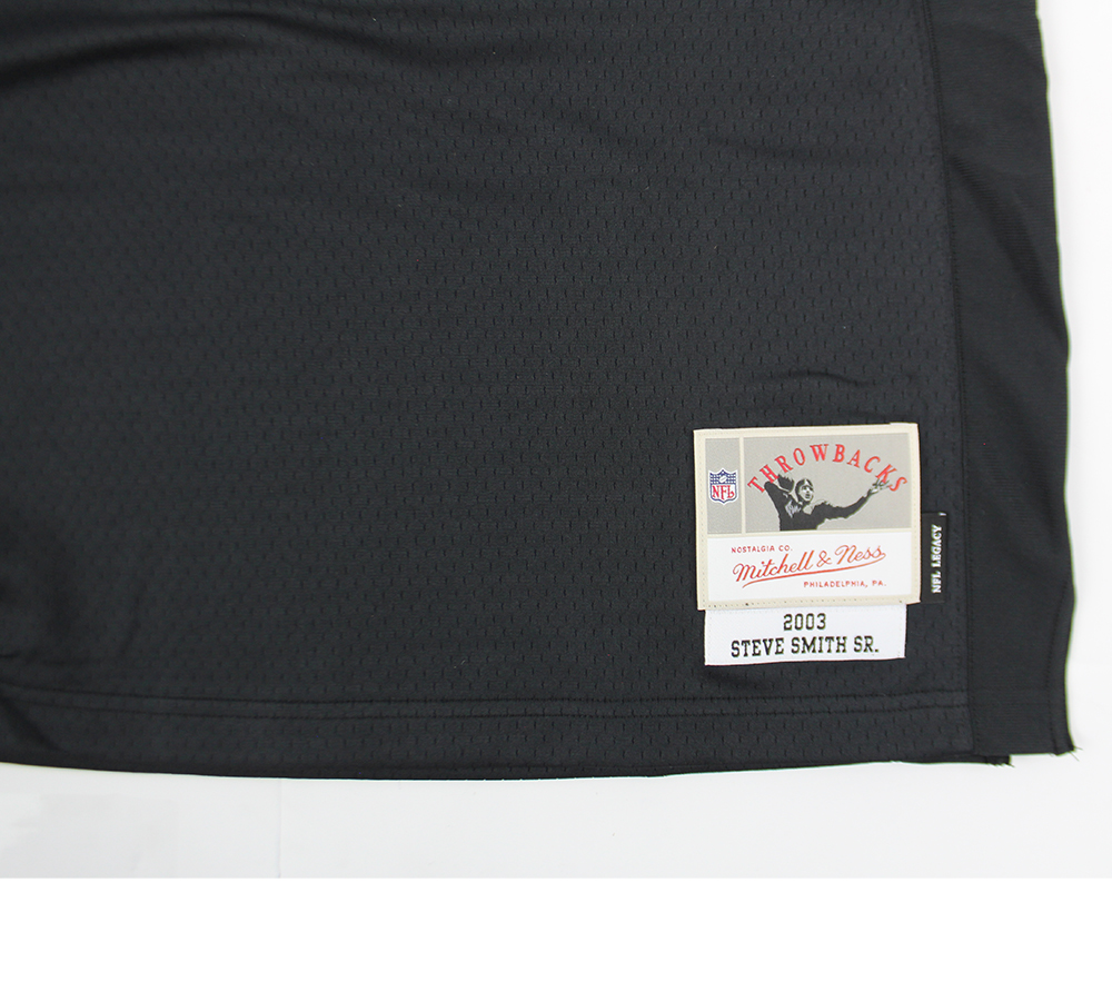 Steve Smith Sr Signed Carolina Mitchell & Ness Black Legacy 2003 Jersey With "Agent 89" Inscription - Image 4