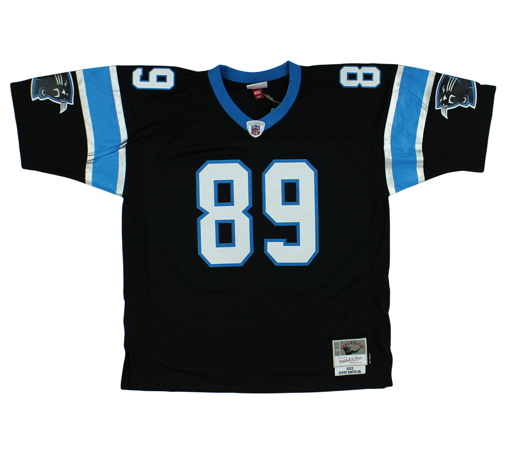 Steve Smith Sr Signed Carolina Mitchell & Ness Black Legacy 2003 Jersey With "Agent 89" Inscription - Image 2