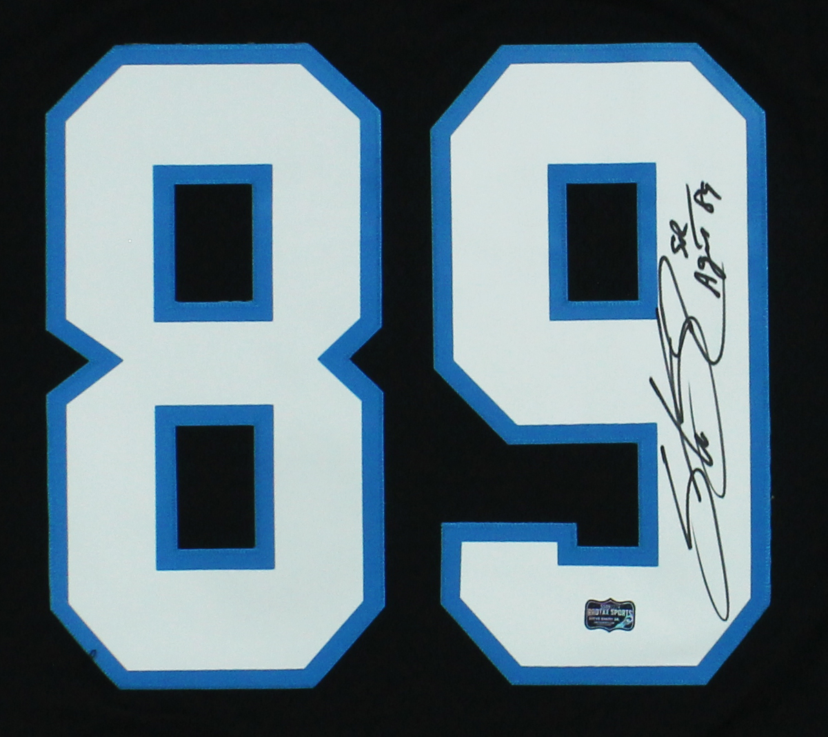 Steve Smith Sr Signed Carolina Mitchell & Ness Black Legacy 2003 Jersey With "Agent 89" Inscription - Image 3