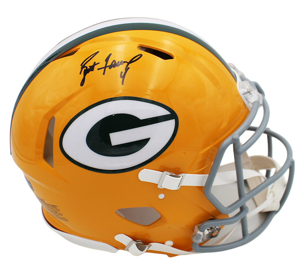 Brett Favre Signed Green Bay Packers Speed Authentic Throwback 1961-79 NFL Helmet