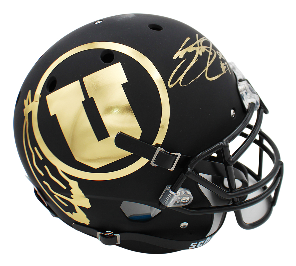 Steve Smith Sr. Signed Utah Schutt Authentic NCAA Helmet - Image 2