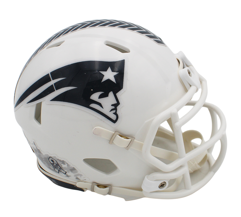 Rodney Harrison Signed New England Patriots Speed Salute to Service 3 NFL Mini Helmet - Image 2
