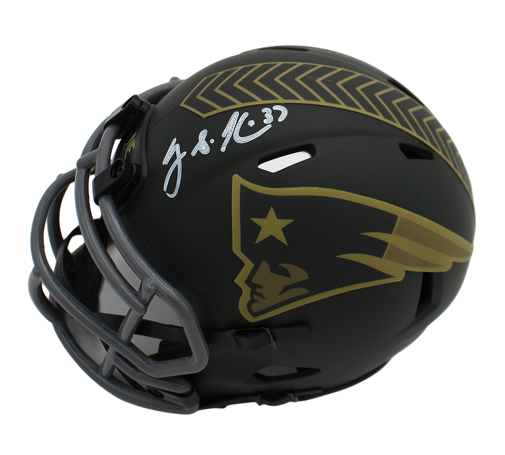 Rodney Harrison Signed New England Patriots Speed Salute to Service 4 NFL Mini Helmet