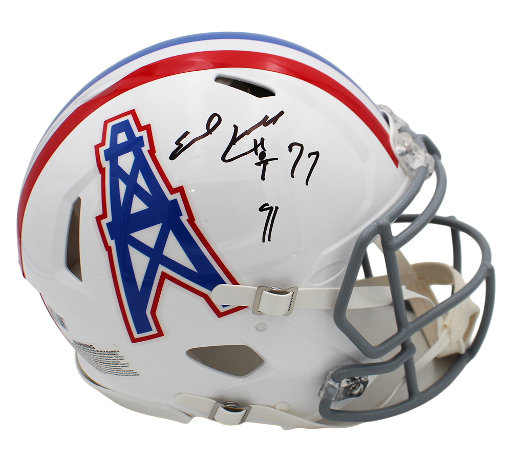 Earl Campbell Signed Houston Oilers Speed Authentic 1975-1980 NFL Helmet with "HOF 91" Inscription