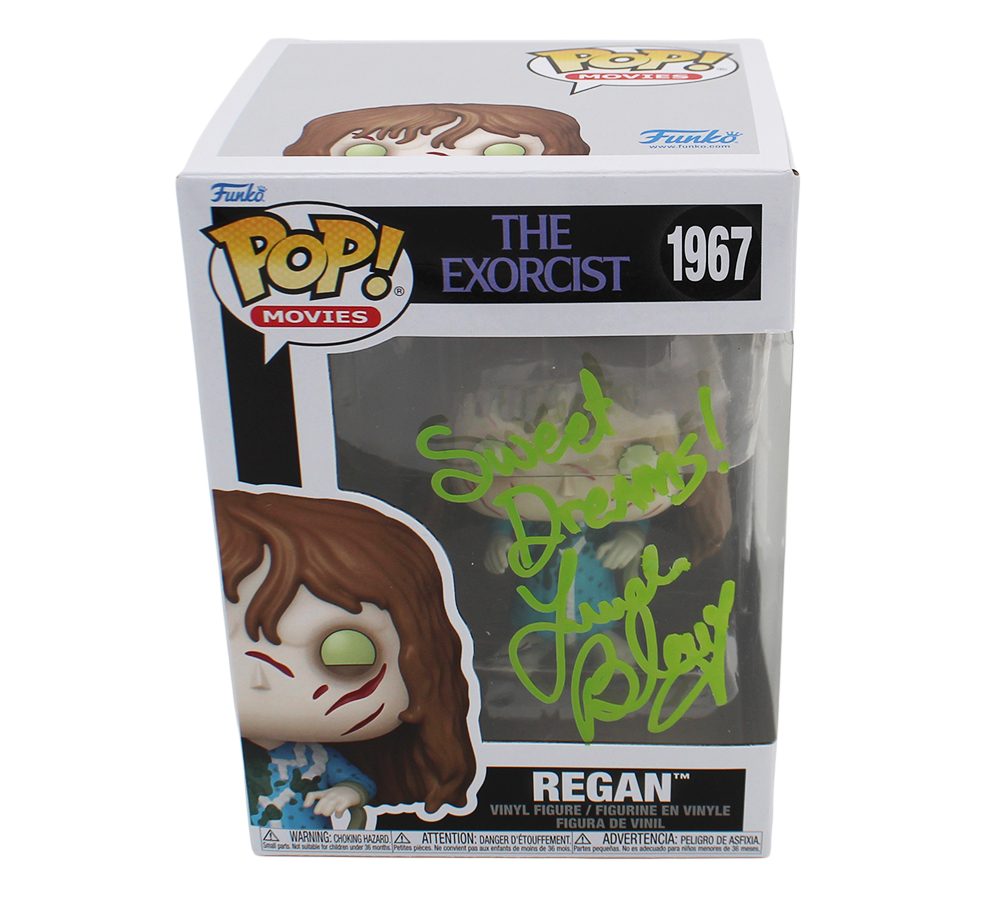 Linda Blair Signed The Exorcist Regan #1967 Funko Pop! with "Sweet Dreams" Inscription - Green Ink