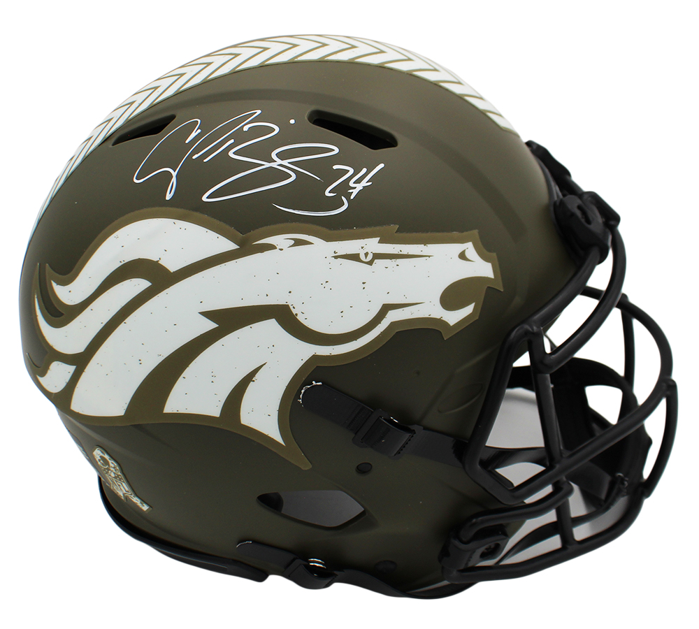 Champ Bailey Signed Denver Broncos Speed Authentic Salute to Service NFL Helmet