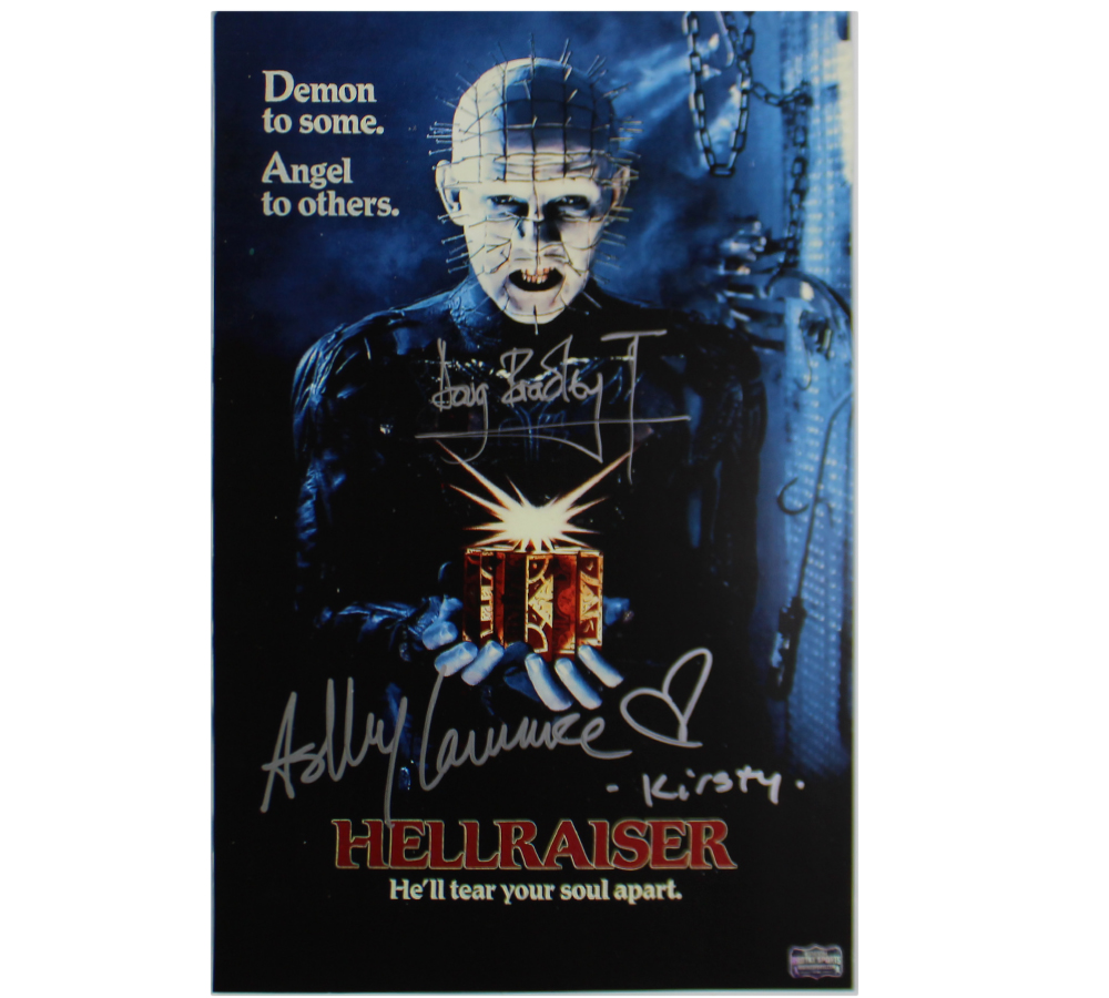 Doug Bradley and Ashley Laurence Signed Unframed 11x17 Hellraiser Photo with "Kirsty" Inscription