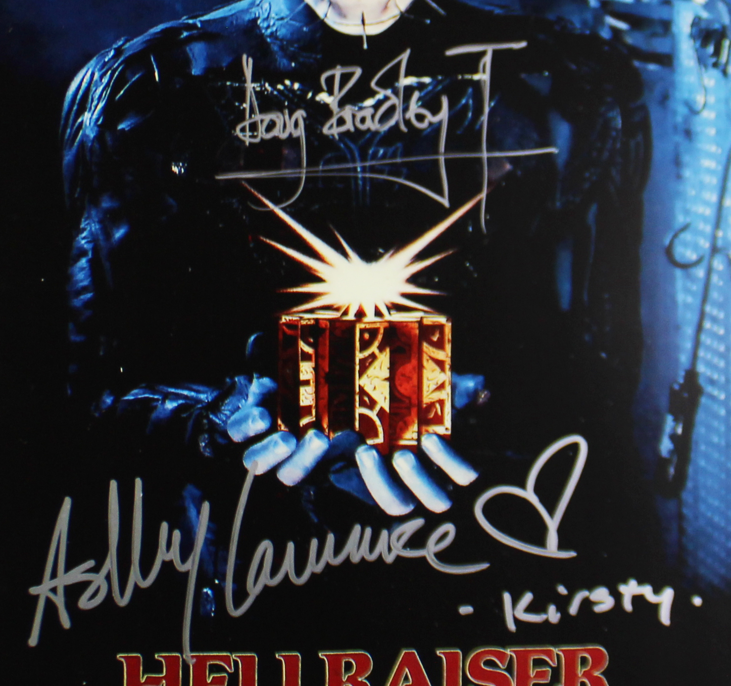 Doug Bradley and Ashley Laurence Signed Unframed 11x17 Hellraiser Photo with "Kirsty" Inscription - Image 2