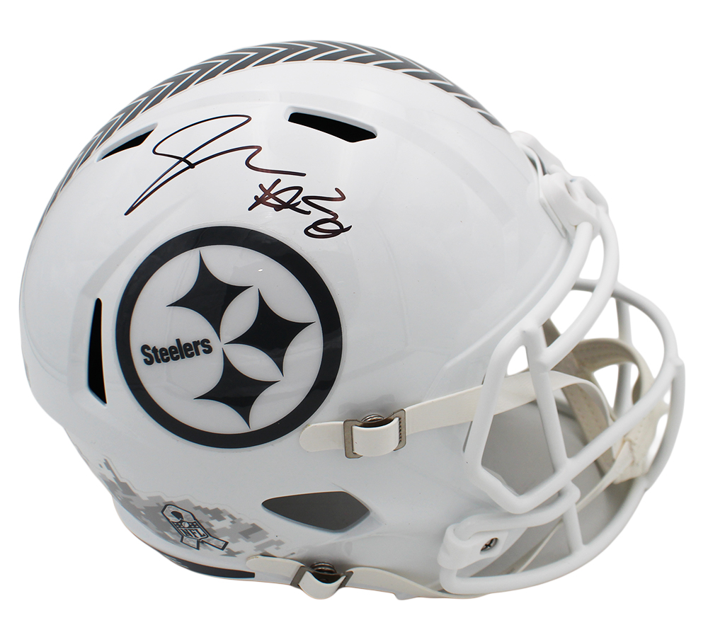 Jaylen Warren Signed Pittsburg Steelers Speed Salute to Service 3 Full Size NFL Helmet