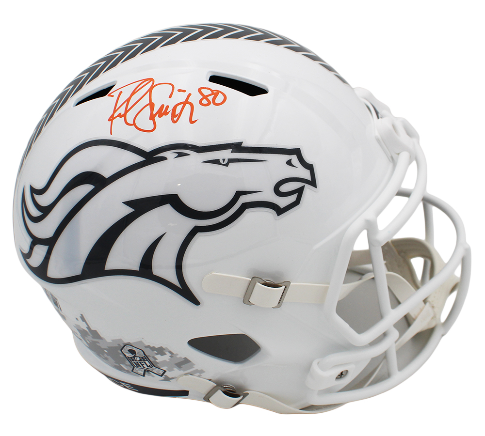Rod Smith Signed Denver Broncos Speed Full Size Salute to Service 3 NFL Helmet