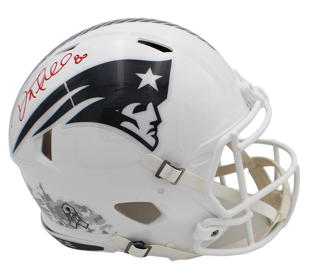 Danny Amendola Signed New England Patriots Speed Authentic Salute to Service 3 NFL Helmet - Image 2