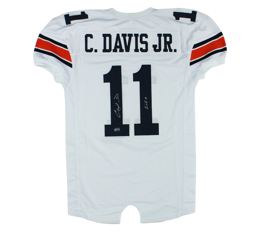 Chris Davis Jr. Signed Auburn Custom White Jersey With "Kick Six" Inscription