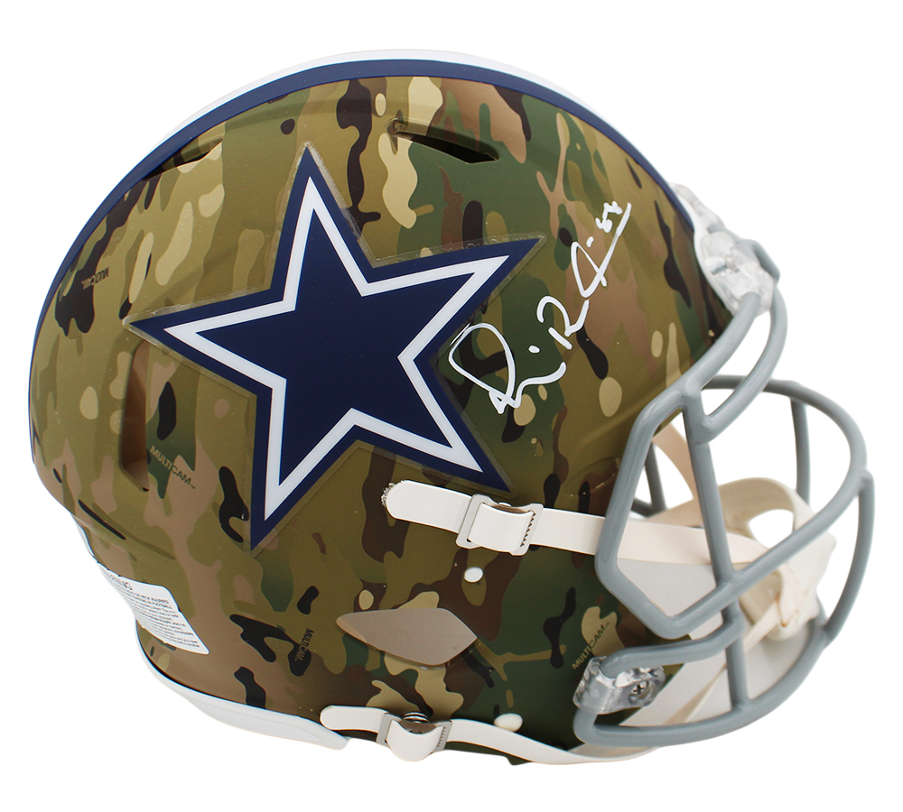 Michael Irvin Signed Dallas Cowboys Speed Authentic Camo NFL Helmet - Image 2