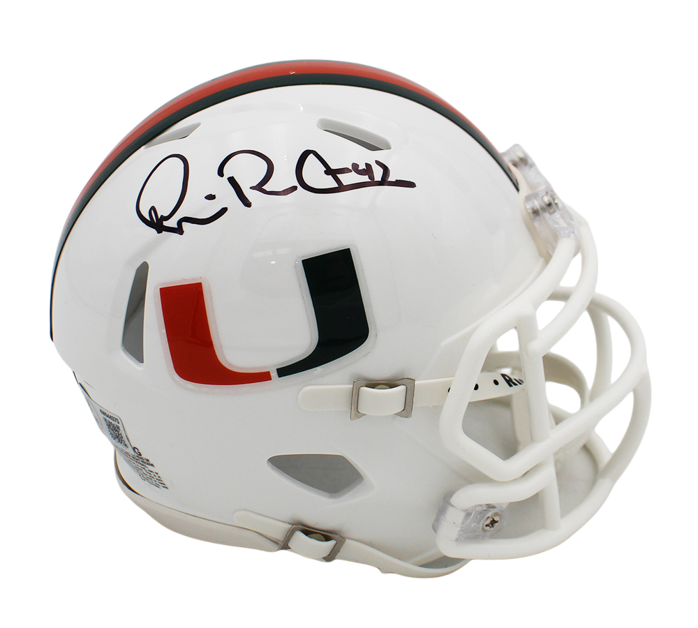 Michael Irvin Signed Miami Hurricanes Speed NCAA Mini Helmet