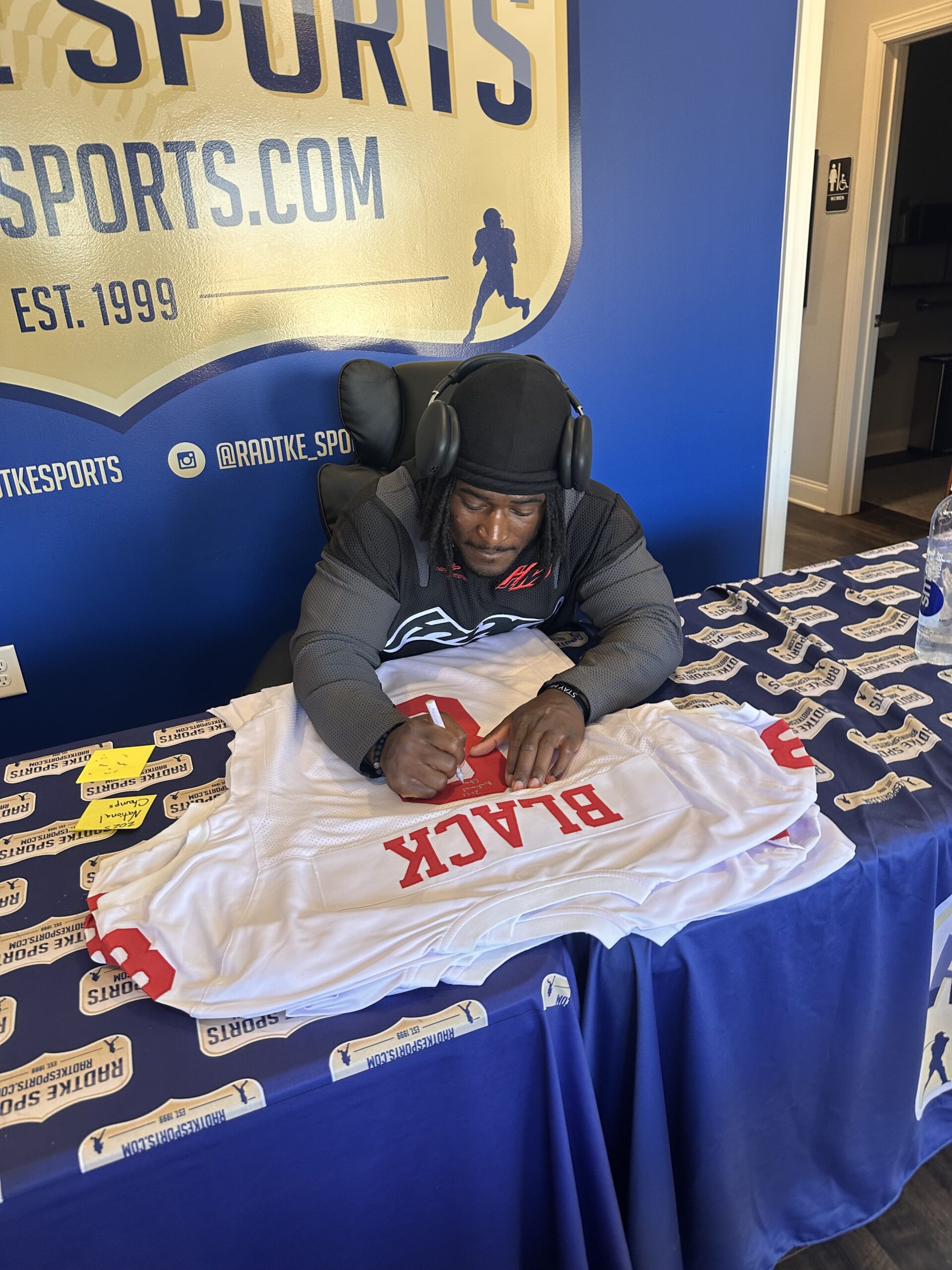 Kaelon Black Signed Indiana Custom White Jersey with "2025 National Champs" Inscription - Image 3