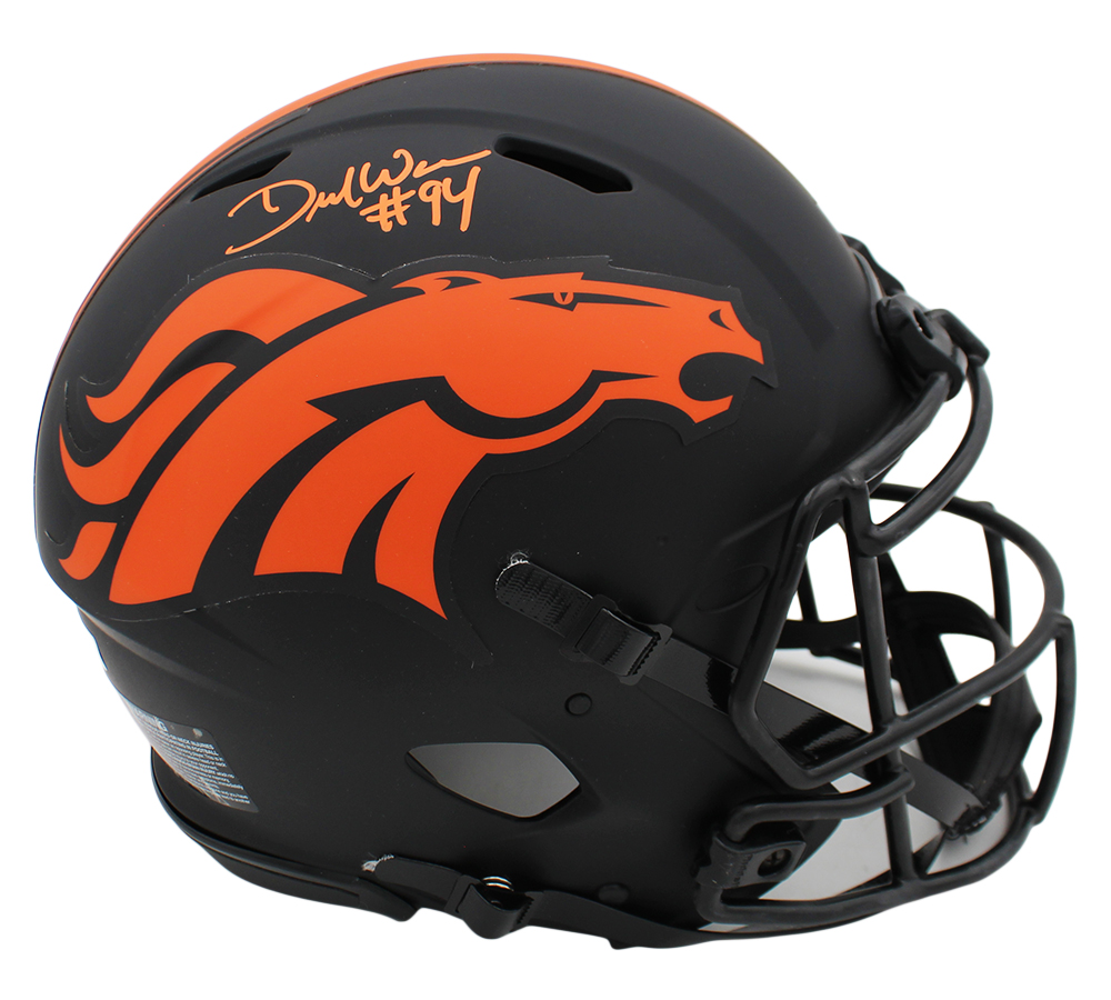 DeMarcus Ware Signed Denver Broncos Speed Authentic Eclipse NFL Helmet - Image 2