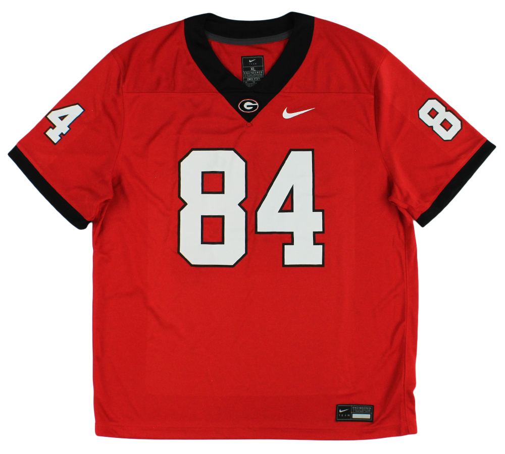 Ladd McConkey Signed Georgia Bulldogs Nike Game Red NCAA Jersey - Image 3