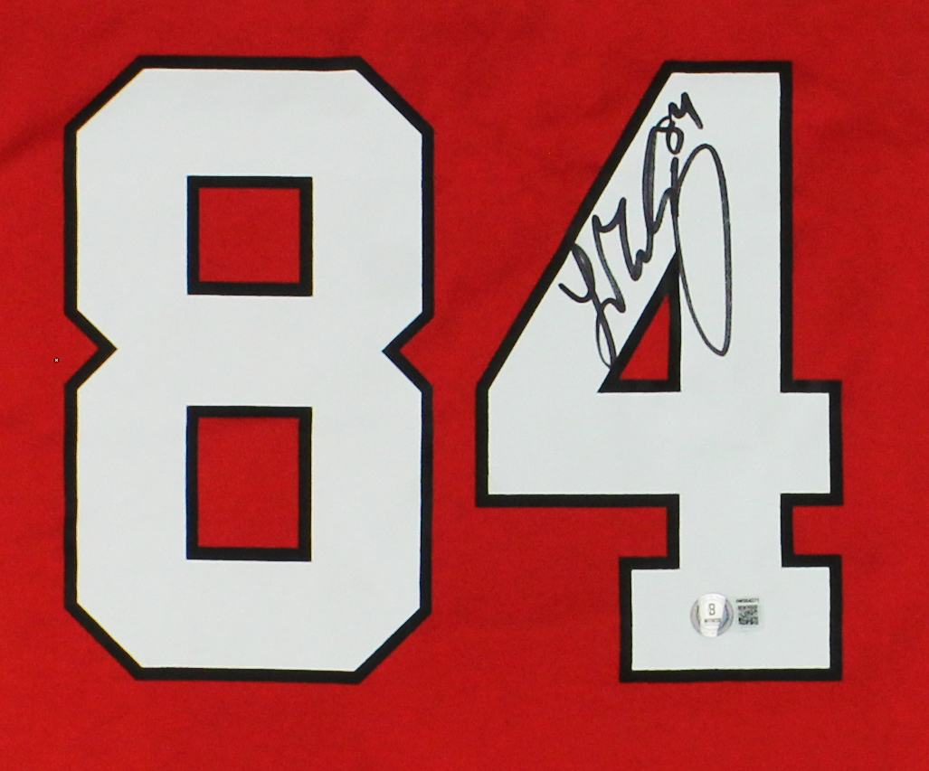 Ladd McConkey Signed Georgia Bulldogs Nike Game Red NCAA Jersey - Image 2