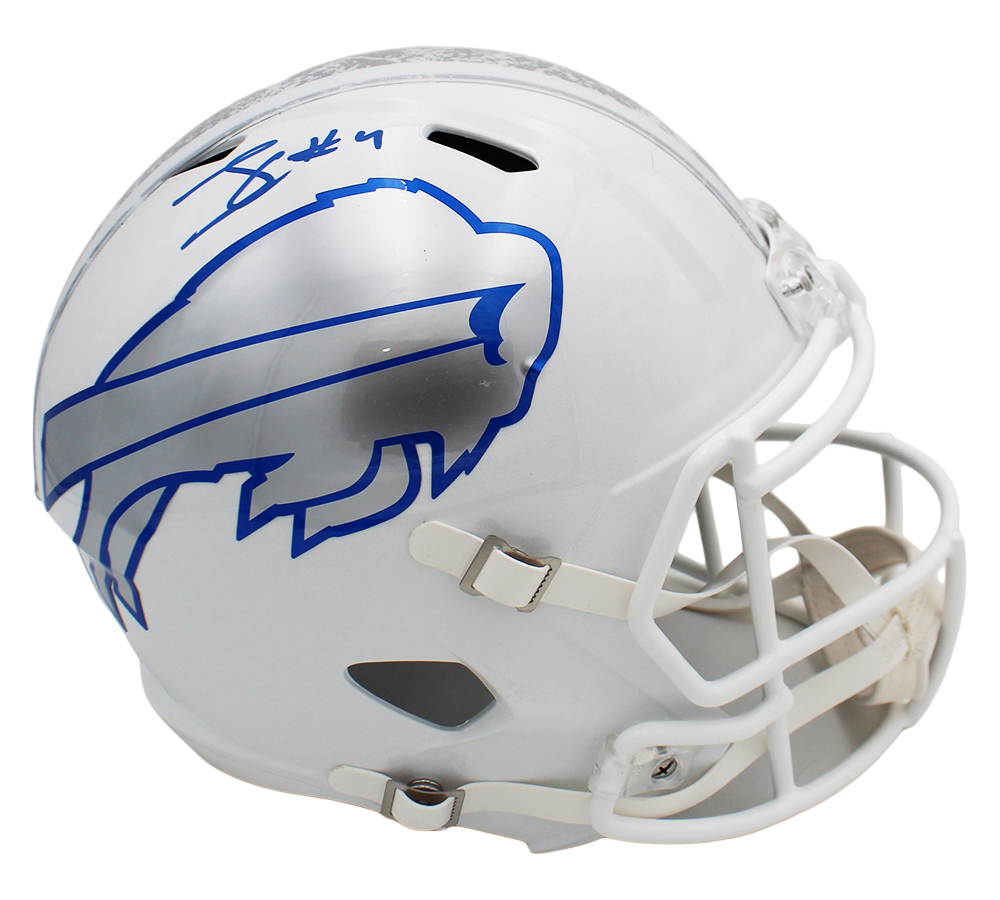 James Cook Signed Buffalo Bills Speed Full Size Rivalries NFL Helmet - Image 2