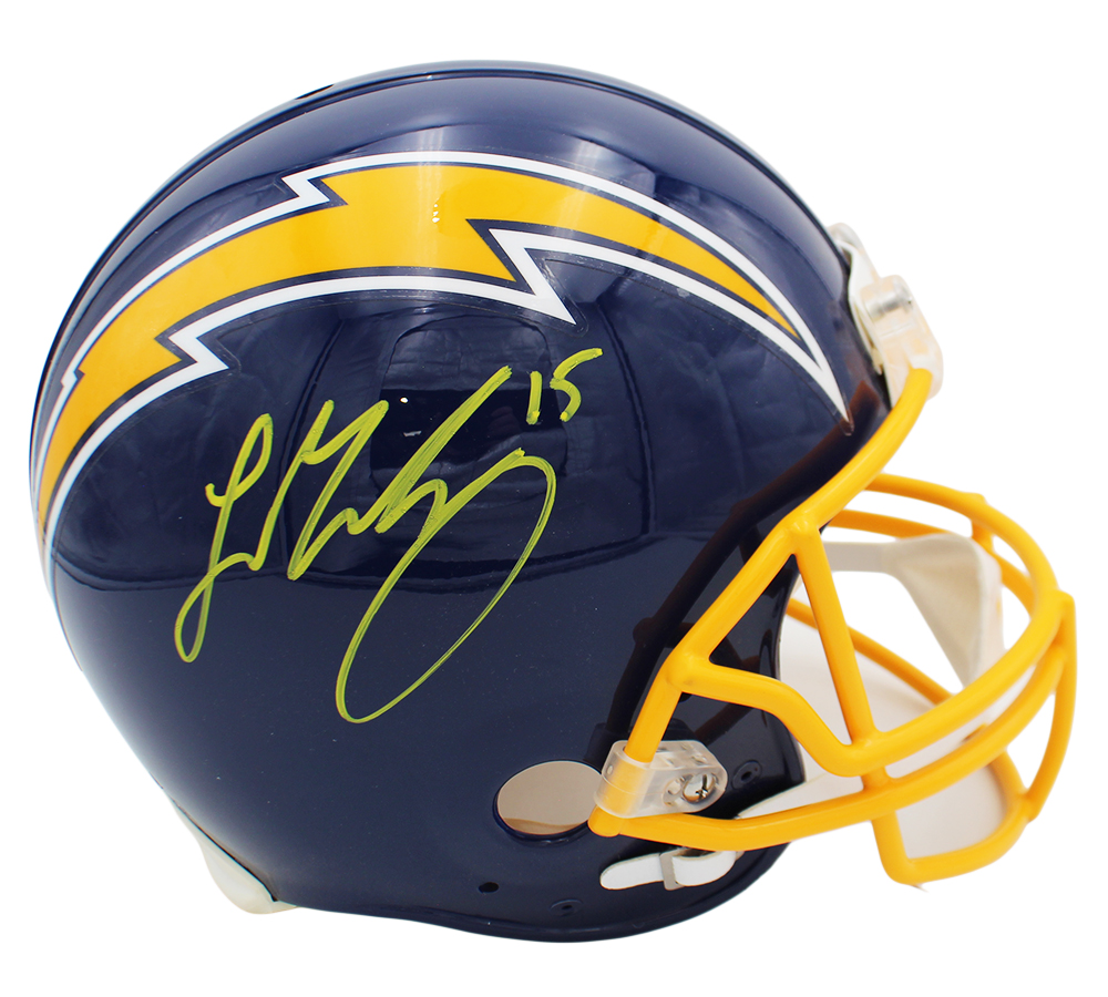 Ladd McConkey Signed Los Angeles Chargers VSR4 Authentic Throwback 1974-87 NFL Helmet