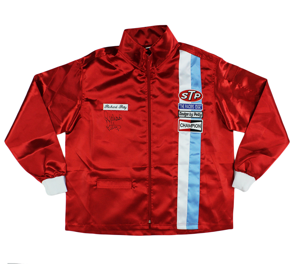 Richard Petty Signed NASCAR STP Red Zipper Uniform Jacket
