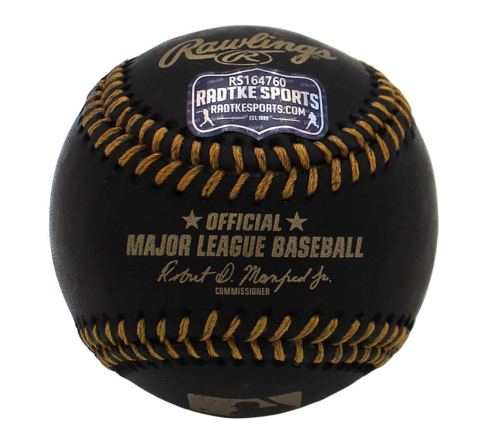 Richard Petty Signed Rawlings Official Major League Black Baseball - Image 2