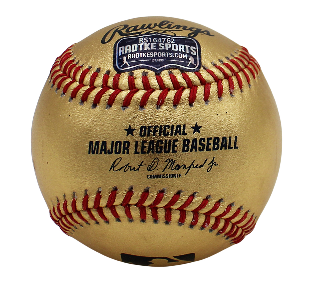 Richard Petty Signed Rawlings Official Major League Gold Baseball - Image 2