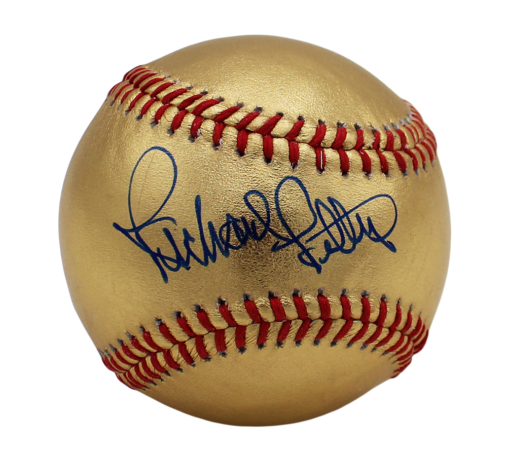 Richard Petty Signed Rawlings Official Major League Gold Baseball