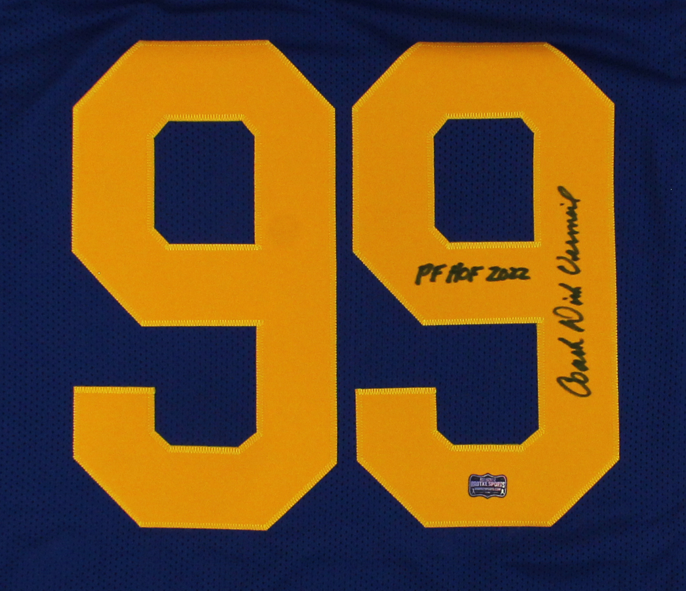 Dick Vermeil Signed Los Angeles Custom Blue Jersey with "HOF 2022" Inscription - Image 2