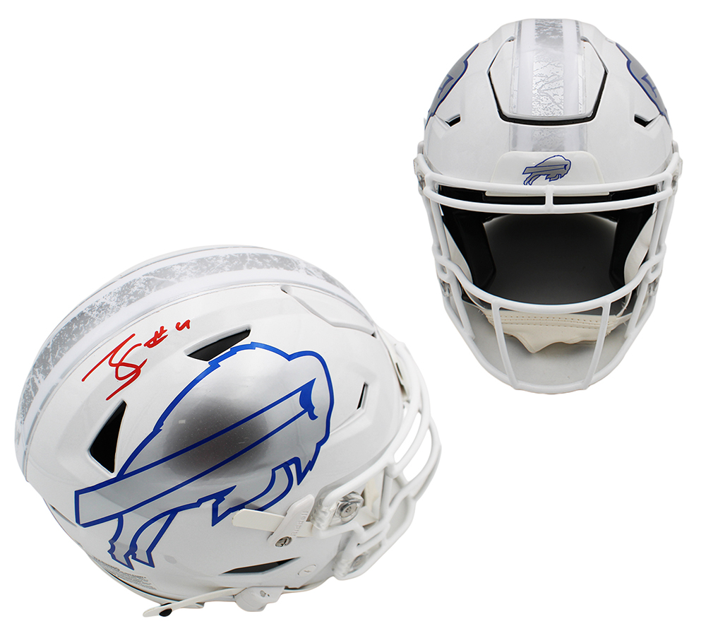 James Cook Signed Buffalo Bills Speed Flex Authentic Rivalries NFL Helmet