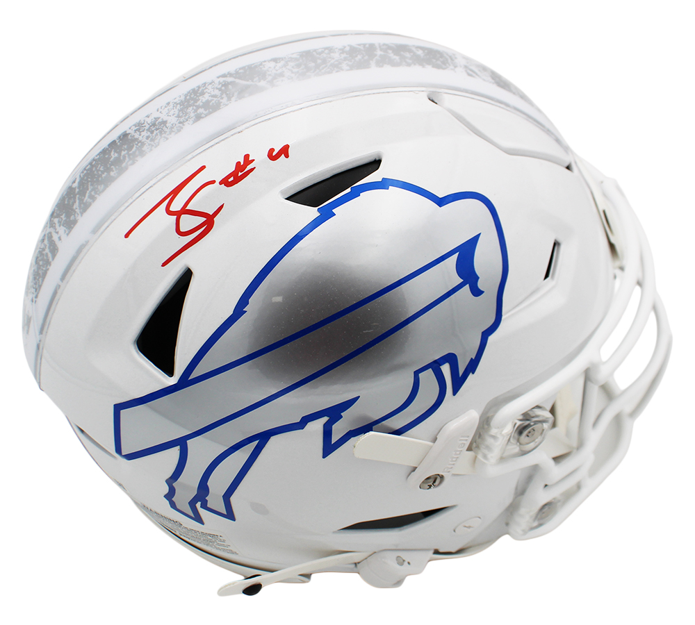 James Cook Signed Buffalo Bills Speed Flex Authentic Rivalries NFL Helmet - Image 2